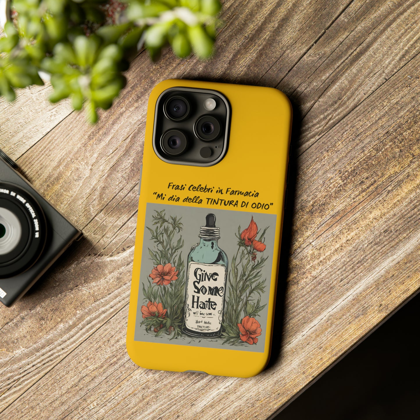 iPhone/Samsung/Google Pixel cover "Tintura di Odio" famous phrases collection in the pharmacy